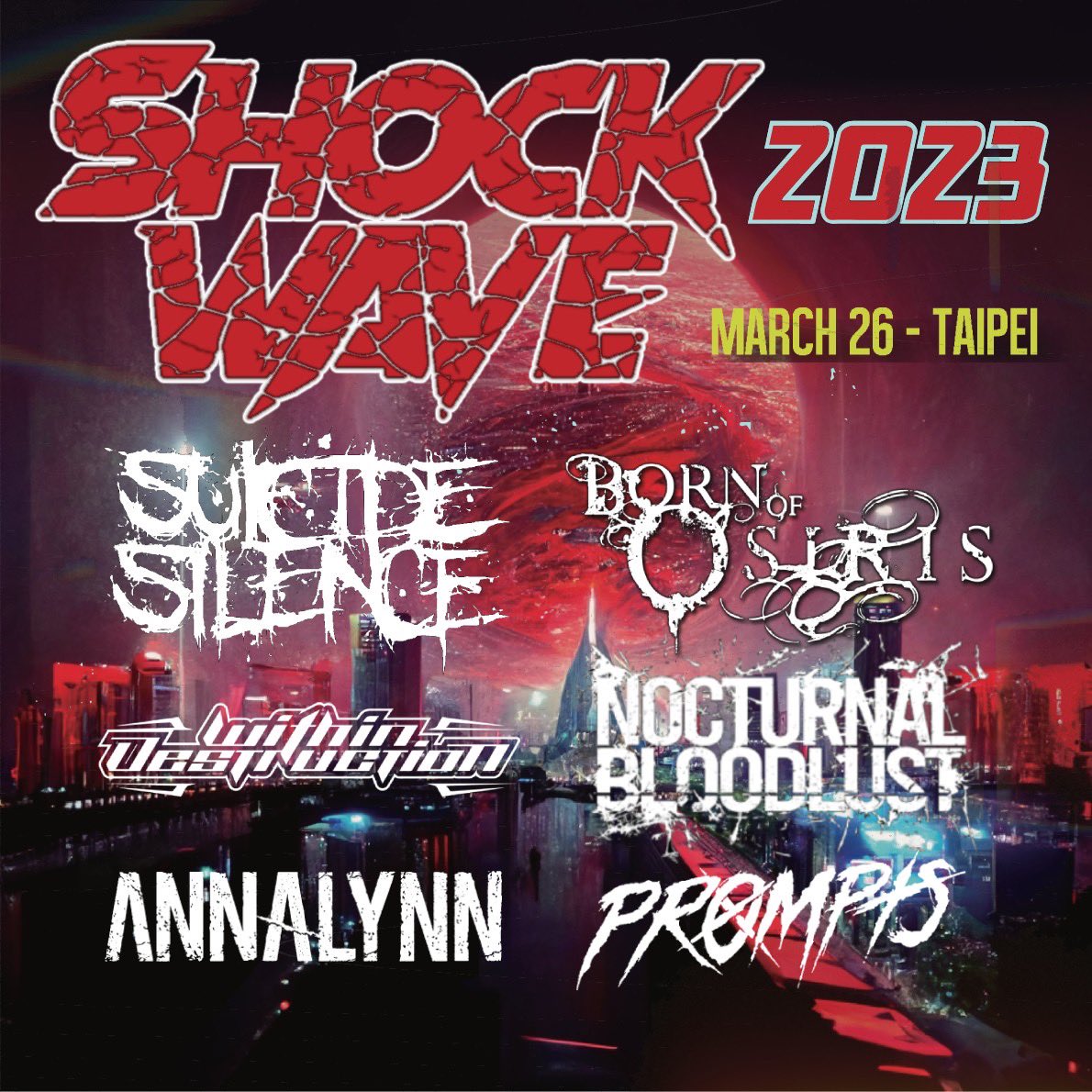 台湾で開催されるメタルフェス ICON PROMOTIONS pre. “SHOCKWAVE 2023” 出演決定！