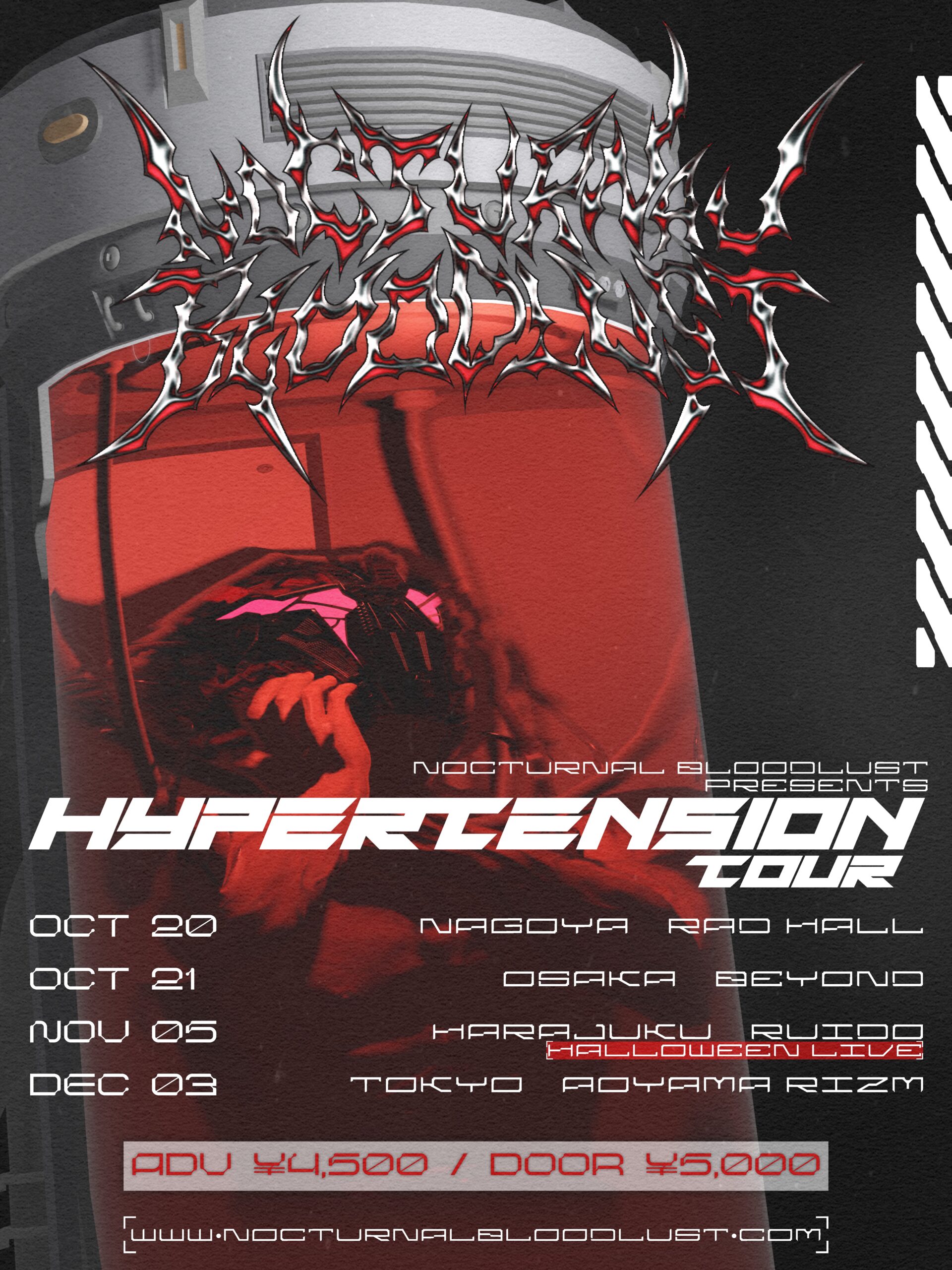 NOCTURNAL BLOODLUST presents “HYPERTENSION TOUR” 開催決定！
