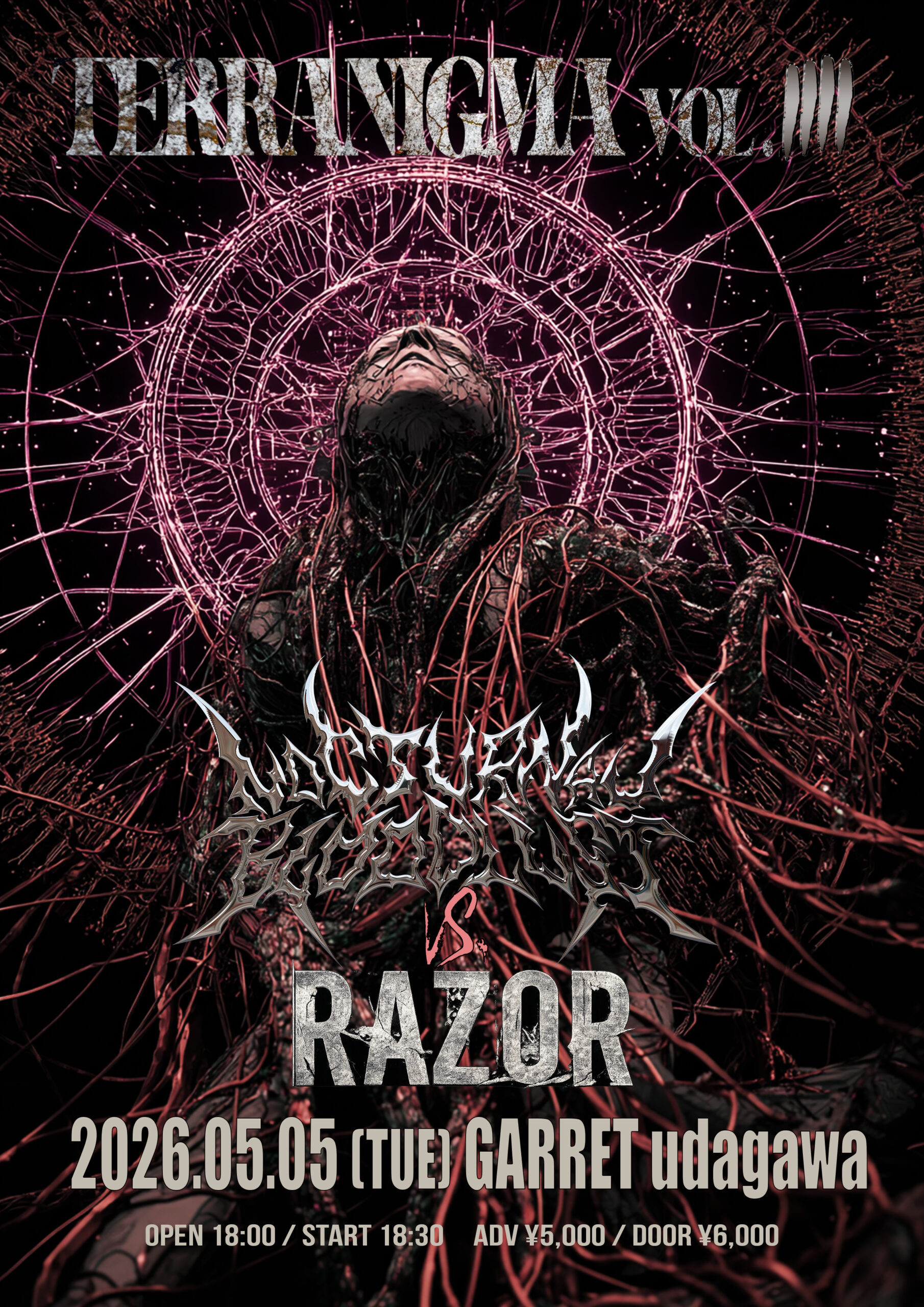 【LIVE】NOCTURNAL BLOODLUST presents TERRANIGMA vol.4 開催決定！